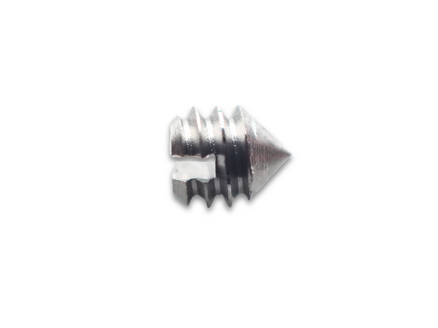 M 1.7 x 2.0 Set Screw, Slotted, Cone Tip, SUS