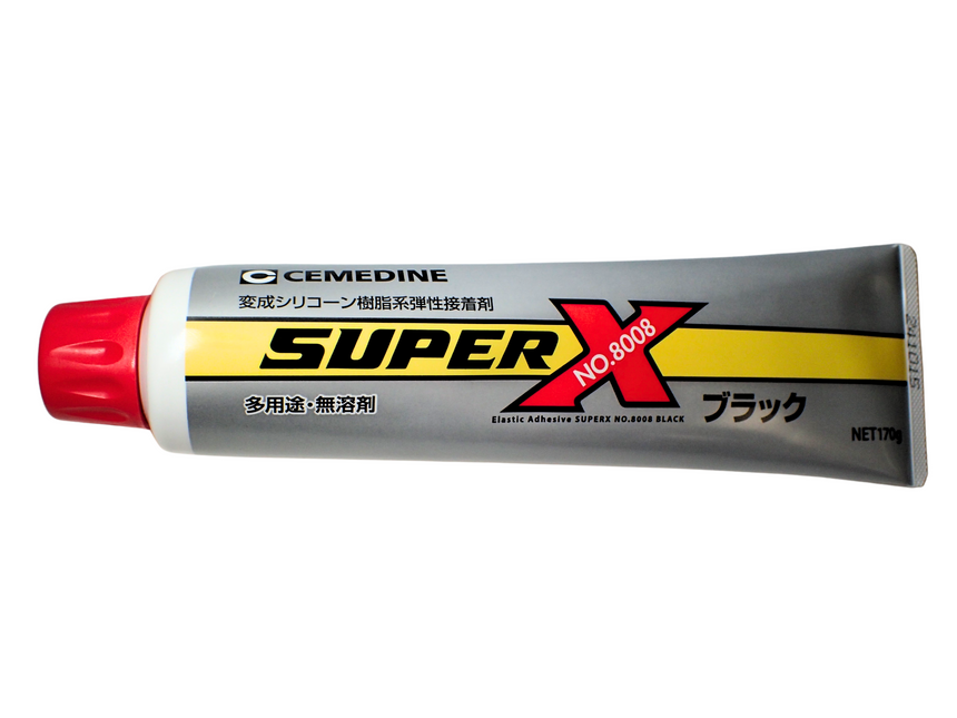 Cemedine Super X 8008+ Adhesivo de silicona elástica negra 170 g (2025)